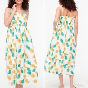 J.Crew pineapple prints midi dress size 4